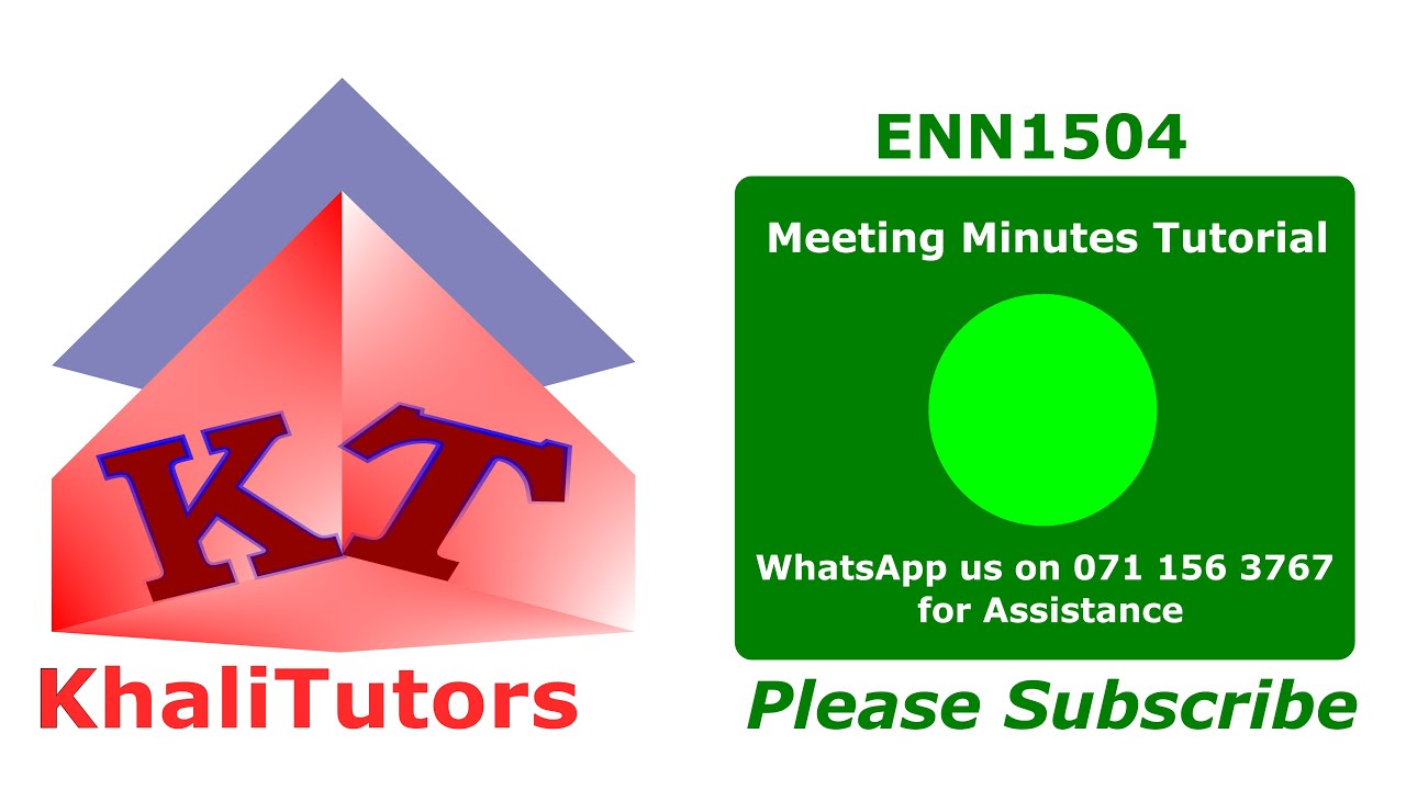 2024 | ENN1504| ASSIGNGMENT 1| PART 1 OF 7| MEETING MINUTES