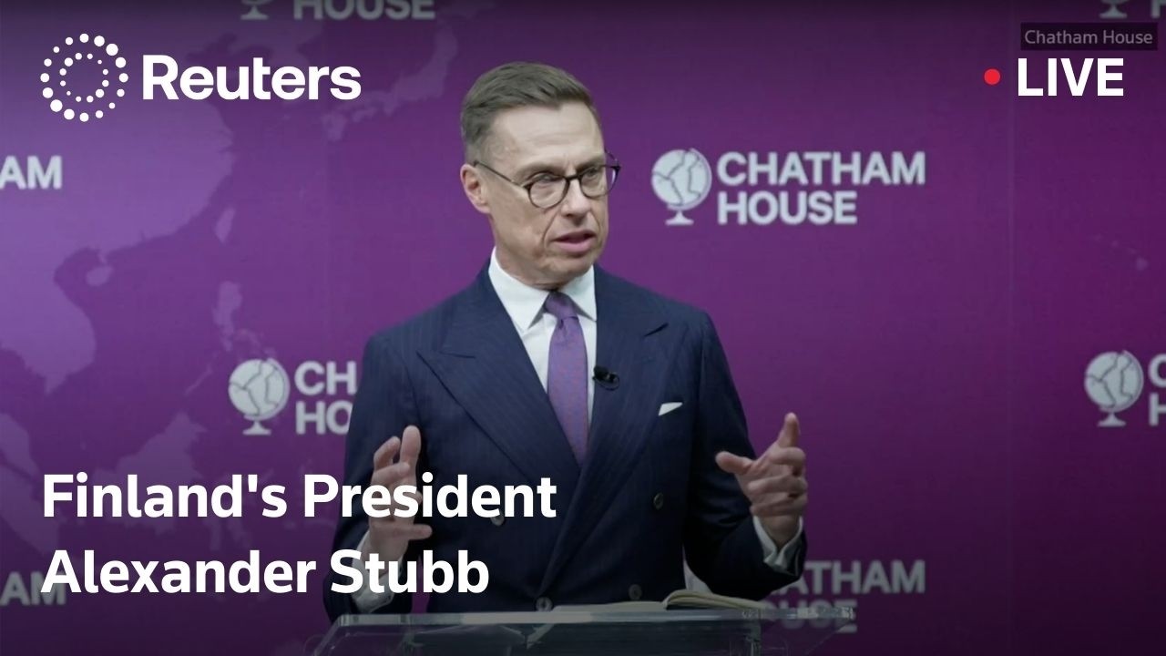 LIVE: Finland's President Alexander Stubb speaks in England
