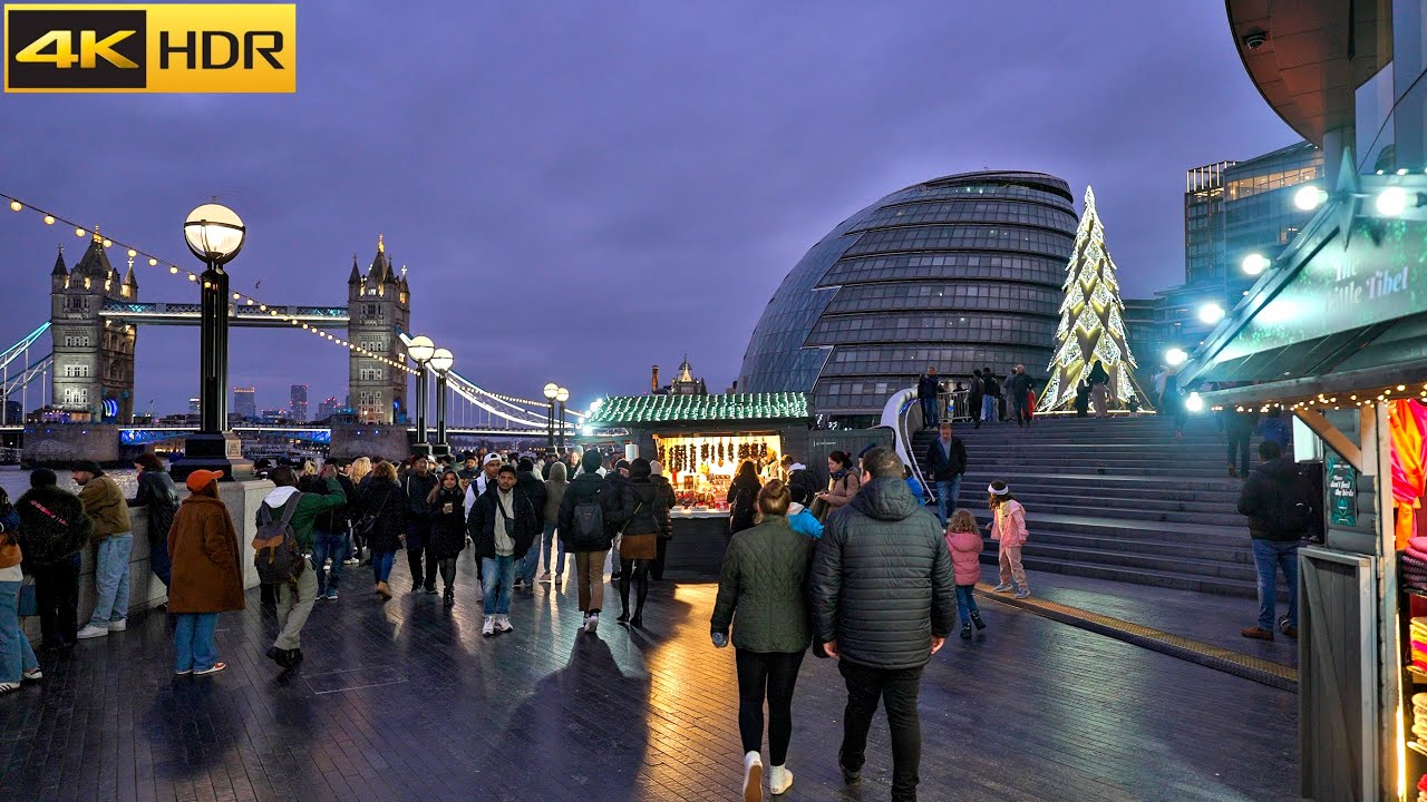 🎅🏼 Christmas by the River 2024: Tower Bridge, Spitalfields & Leadenhall Market Festive Walk [4K HDR]
