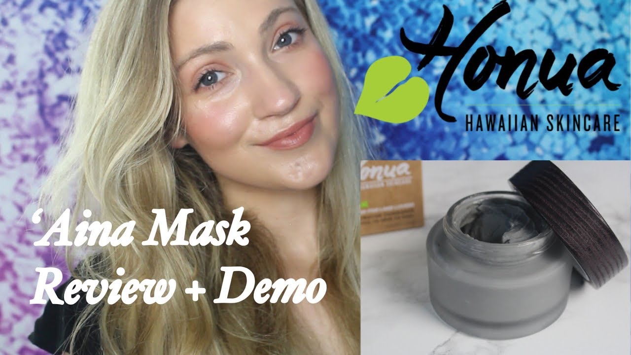 HONUA SKINCARE 'AINA MASK REVIEW + DEMO (CHARCOAL MASK FOR DRY SKIN)