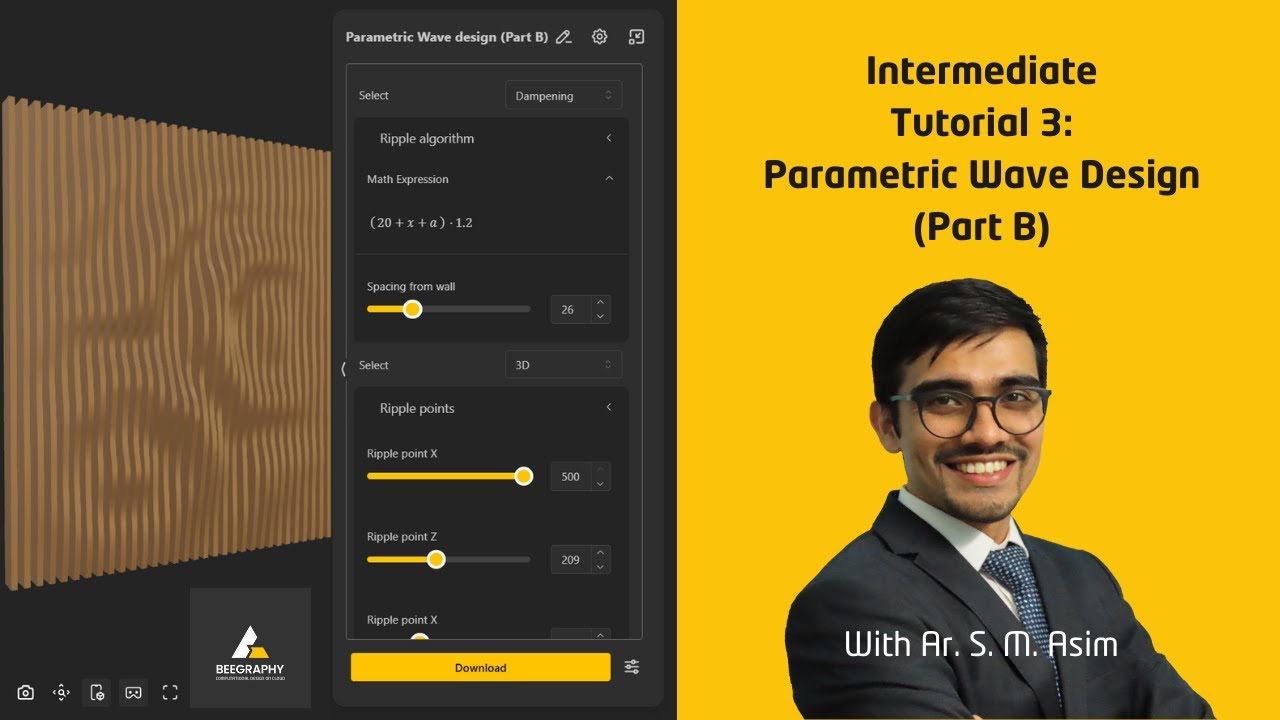 Intermediate Tutorial 03, Part B: Parametric Wave Design using BeeGraphy