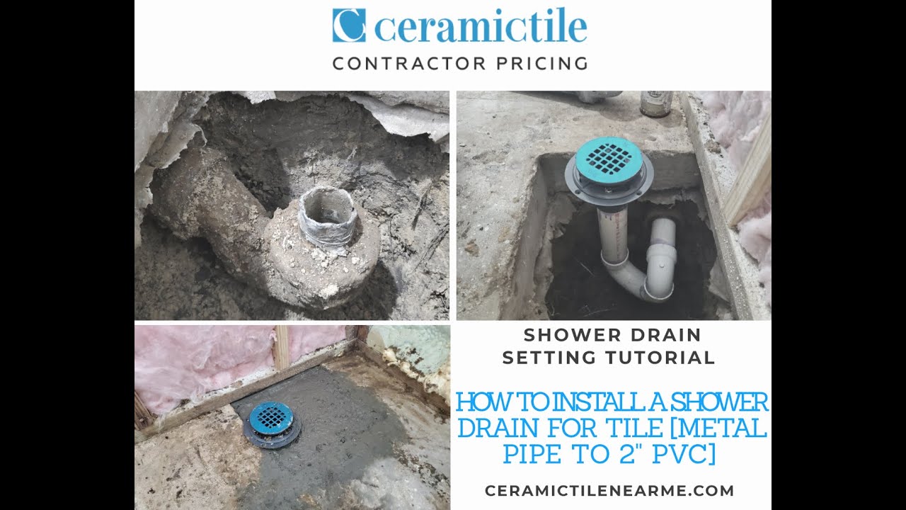 How To Install A Shower Drain For Tile [Metal Pipe To 2