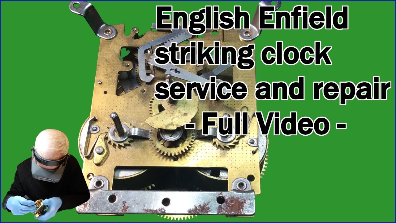 Vintage English Enfield mantle clock service - Full video #EnglishMantleClockRepairs