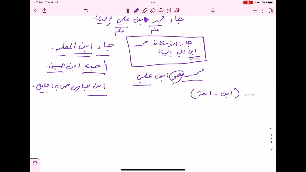 رسم بعض الكلمات المحذوف بعض أحرفها كهمزة الوصل والألف اللينة والنون ـ لغتي ( ثالث متوسط)