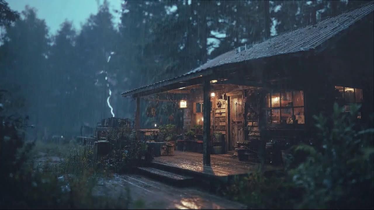 Most Realistic Heavy Rain and Thunder Sound for Deep Sleep and Relaxation