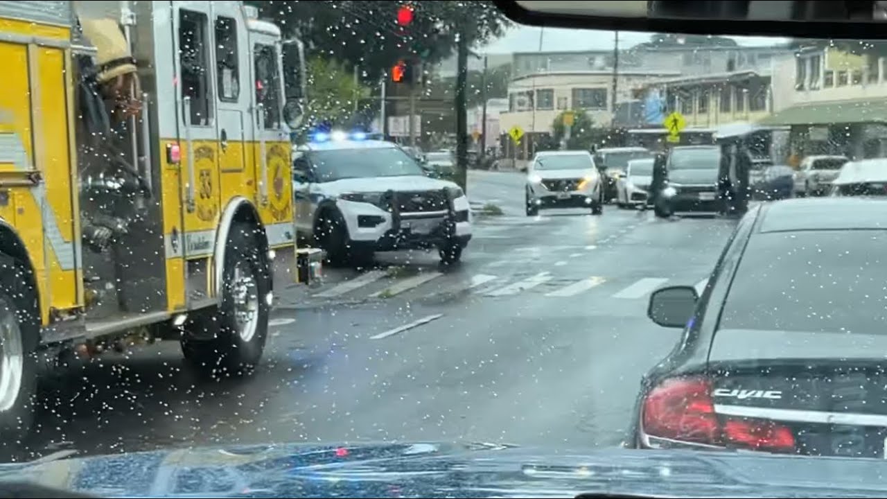 Honolulu Police And Honolulu Fire Dept On scene on a unkown call