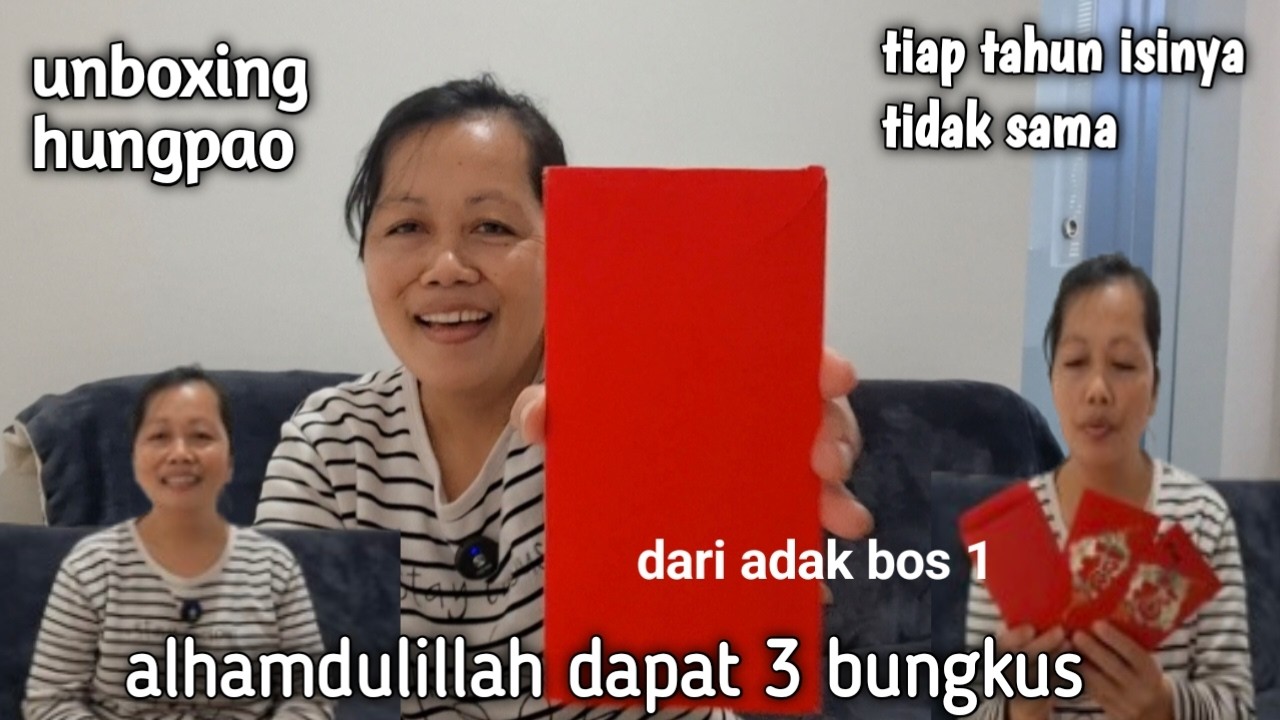 Pertama  Unboxing hungpao⁉️alhamdulilah bisa untuk lebaran//dapat juga dari anak bos #tkwtaiwan