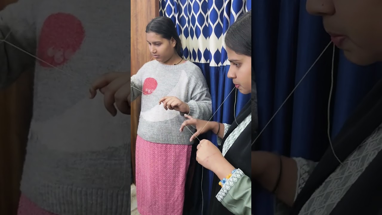 Threading ka dhaaga kaise chalayen#video 😊