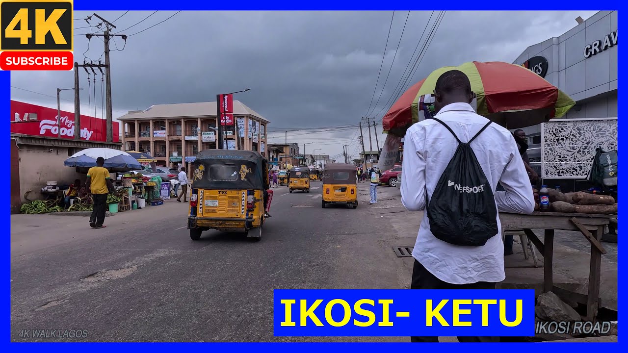 🇳🇬IKOSI KETU-🚶‍♂️ 4K Walking Tour: Ikosi Road, Ketu Market, Bello Folawiyo Crescent - Lagos, Nigeria