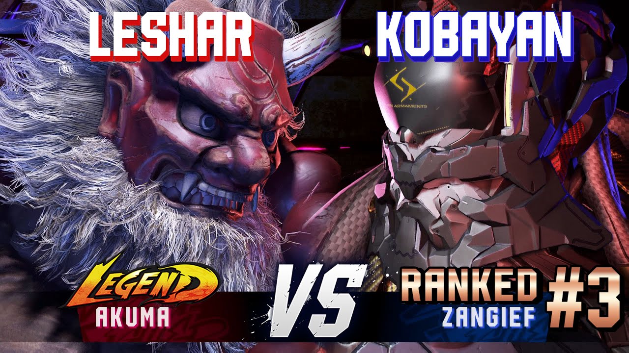 SF6 ▰ LESHAR (Akuma) vs KOBAYAN (#3 Ranked Zangief) ▰ High Level Gameplay