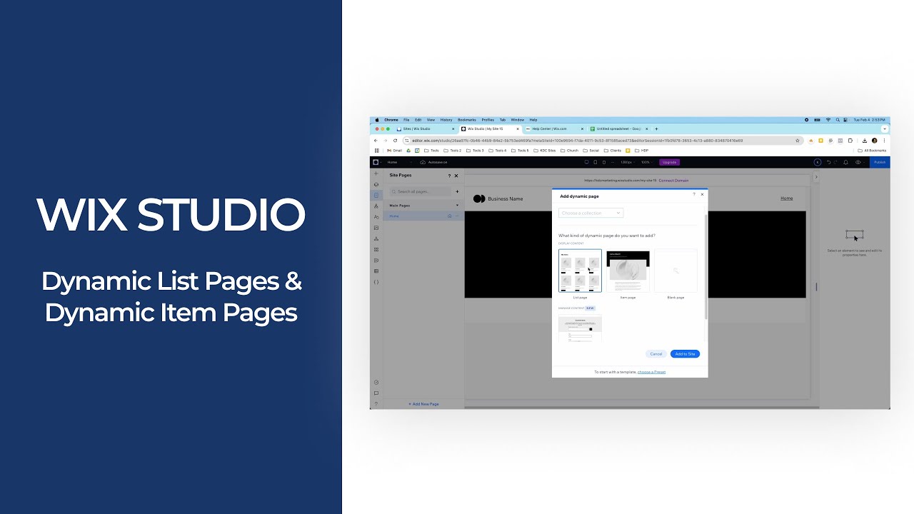 Wix Studio | Dynamic List Pages & Dynamic Item Pages | Wix CMS