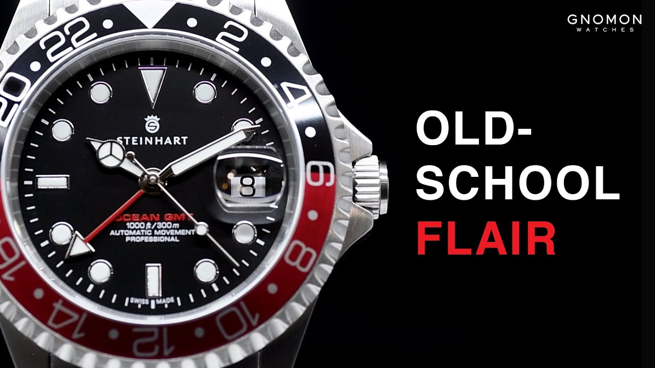 Steinhart Ocean 1 GMT Black/Red - Jubilee Bracelet