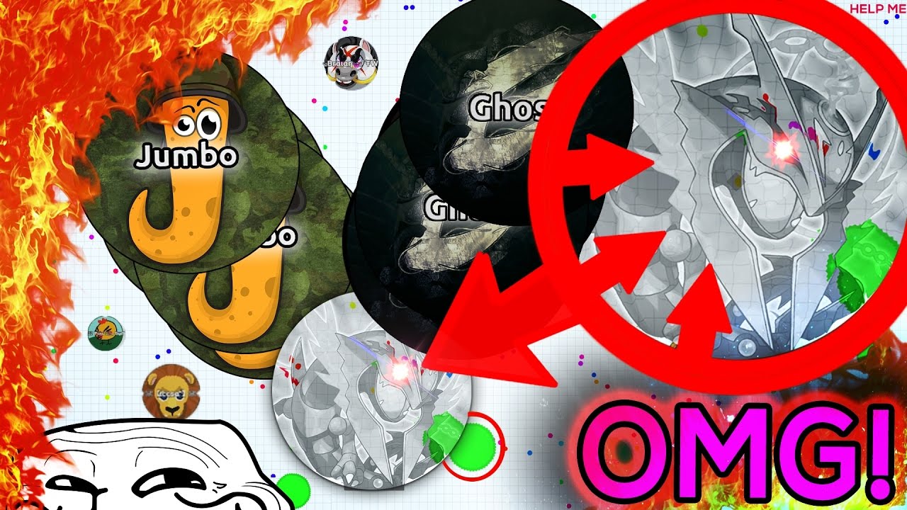 DESTROYING TEAMS WITH REAL JUMBO IN AGARIO??! INVISIBLE HACK / BEST TROLLING JUMBO MOMENTS (Agar.io)