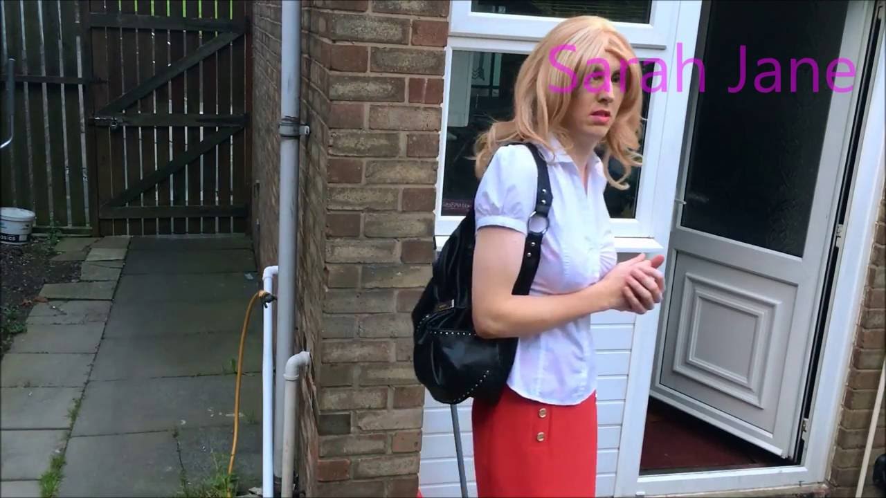 Sarah in New Red Skirt