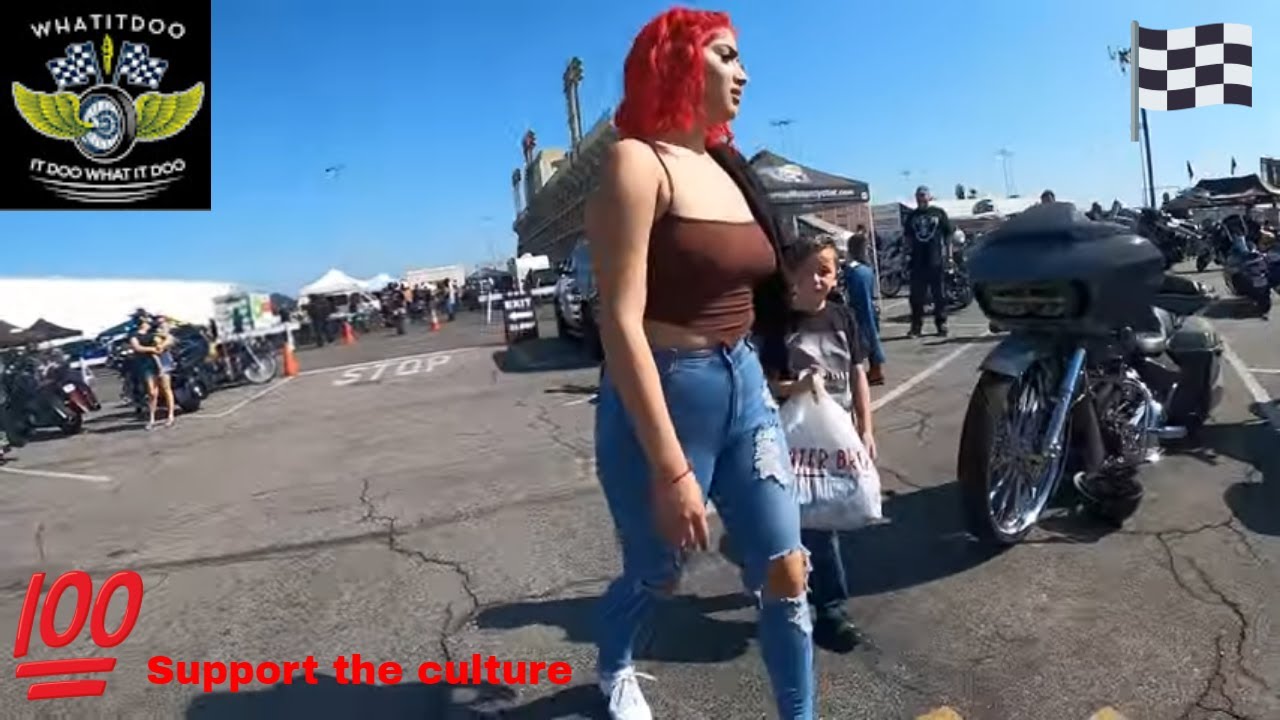 So-CAL Motorcycle Swapmeet Long Beach Memorial Stadium parking lot pimpin BIKE SHOW. See hidden gems