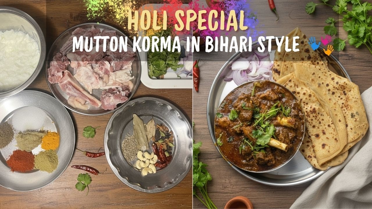 Holi Special | Mutton Korma in Bihari Style 🍲🍖