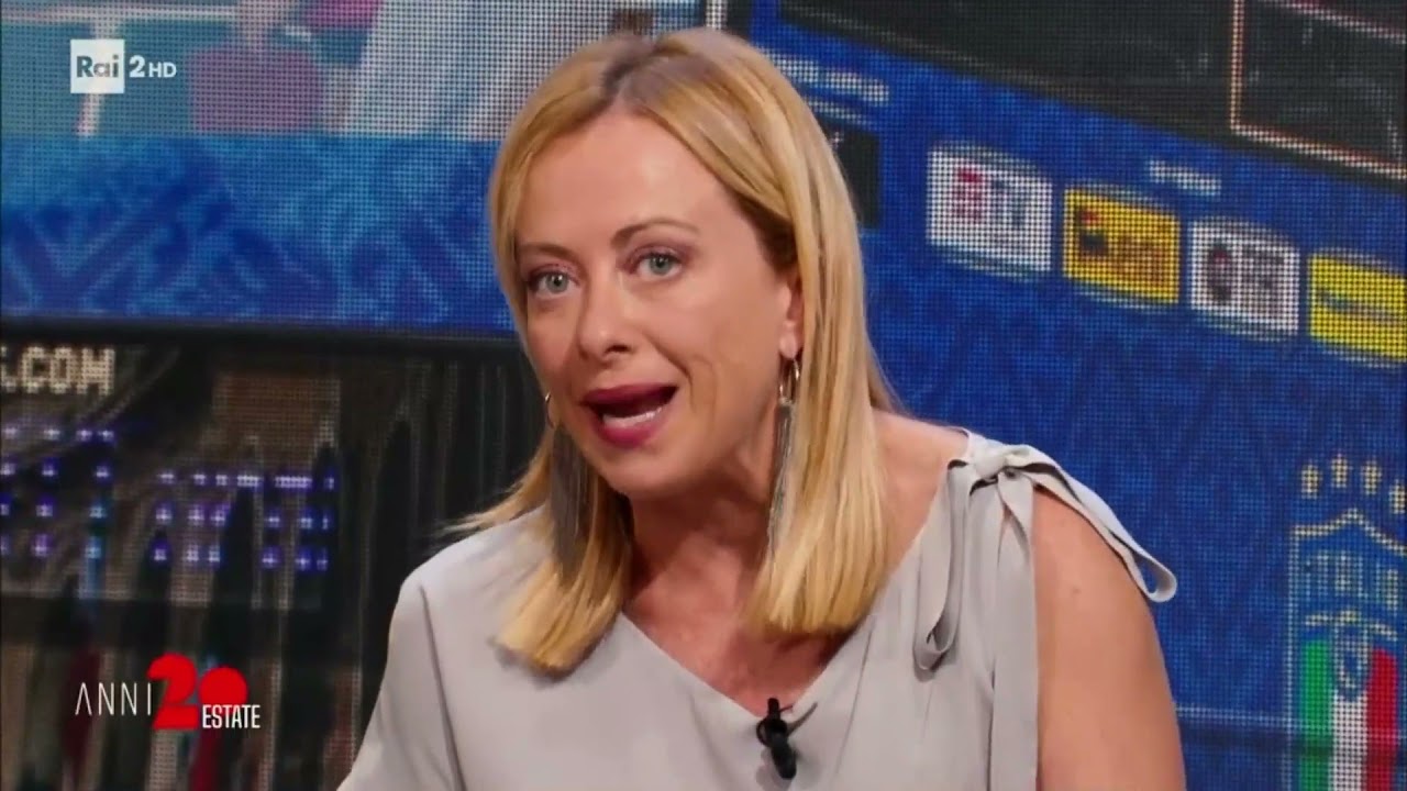 Intervista a Giorgia Meloni ad Anni 20 su rai due. Da non perdere!