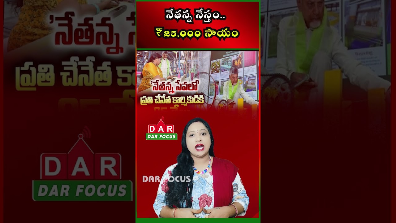 ₹25,000 Financial Assistance for Handloom Families Under AP Netanna Nestham | DAR FOCUS #darfocus