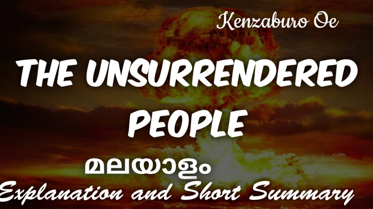 The Unsurrendered People: Kenzaburo Oe