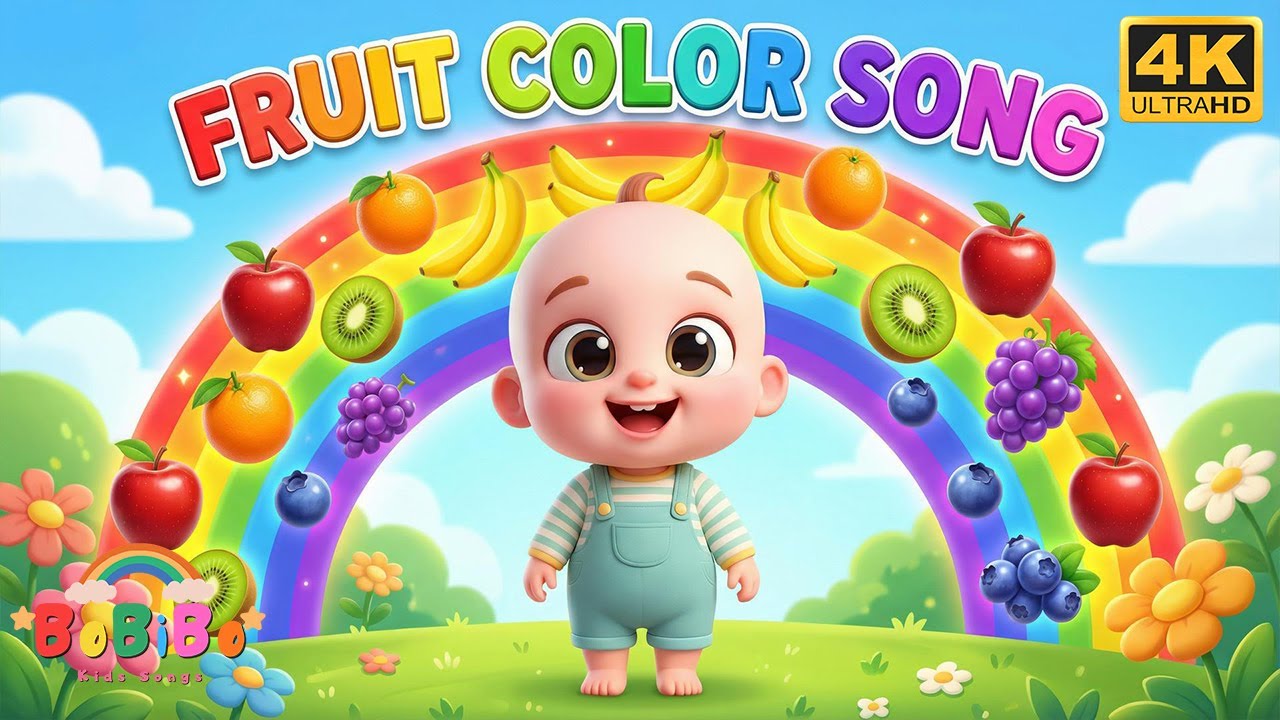 Eat the Rainbow Fruit Song! 🌈 Learn Colors with Yummy Fruits