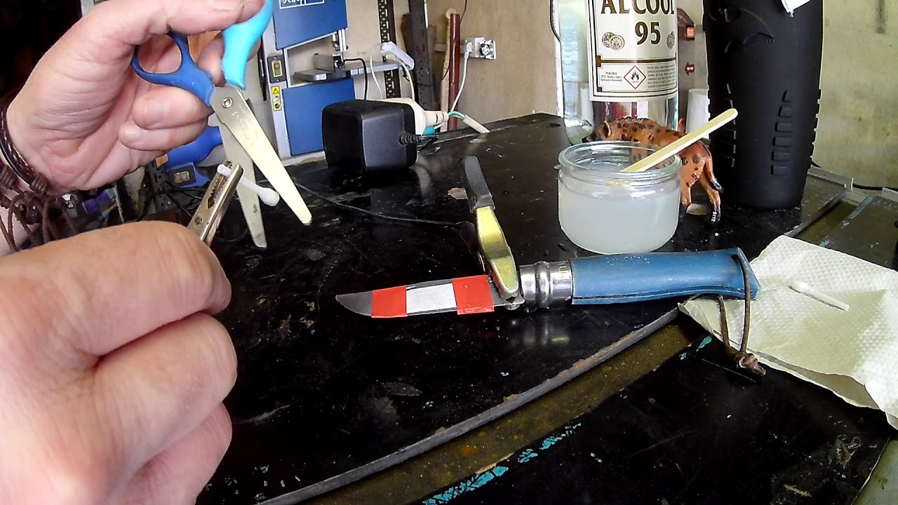 Test de gravure sur acier.