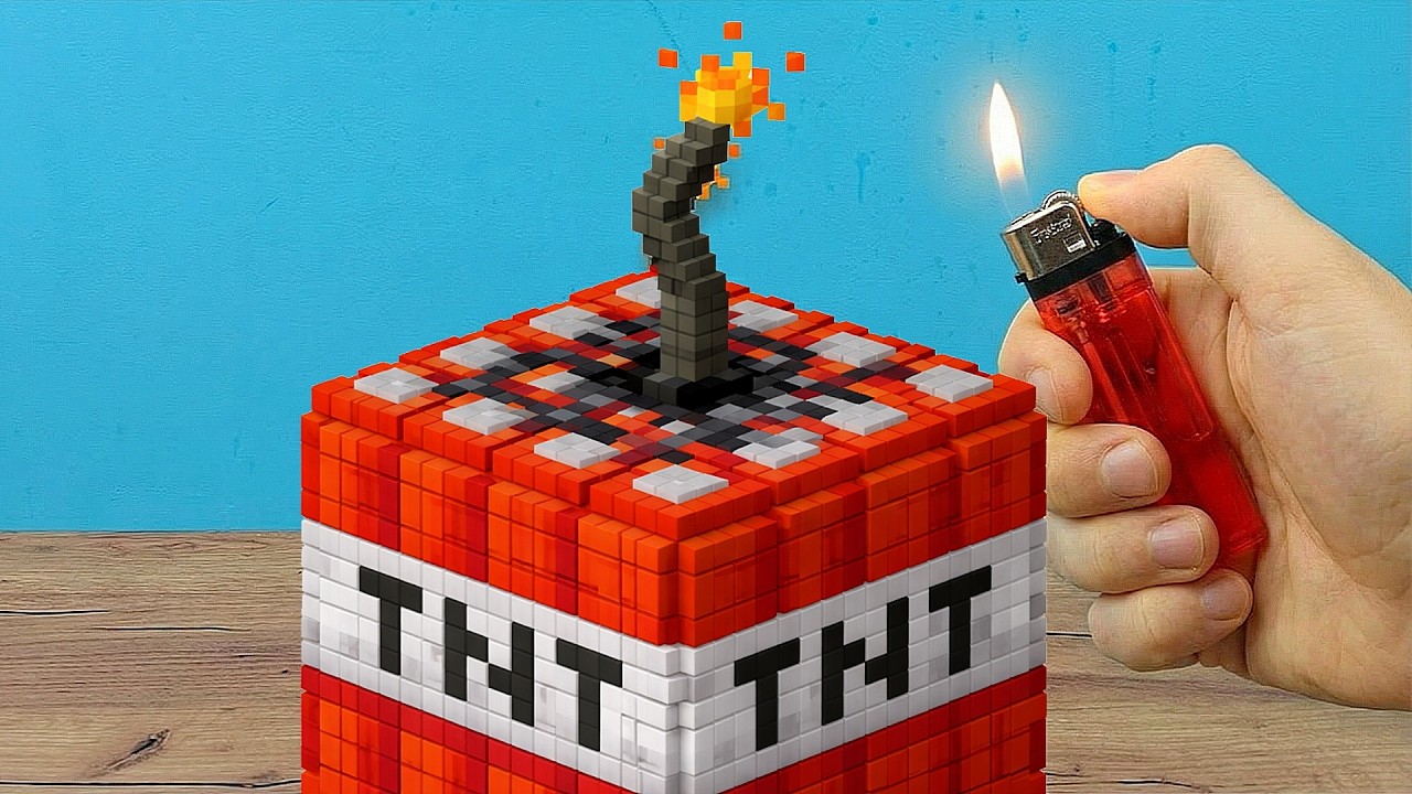 Что я построил из 1000 магнитных кубиков Minecraft?
