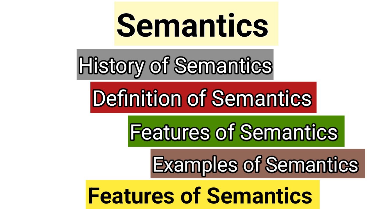 semantics in linguistics  | definition of semantics | features of semantics | history of semantics