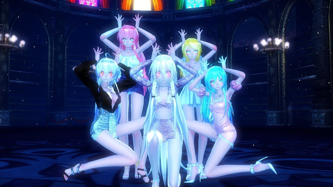 【MMD】   Haku   Luka   Miku   Rin   Ia    WANNABE