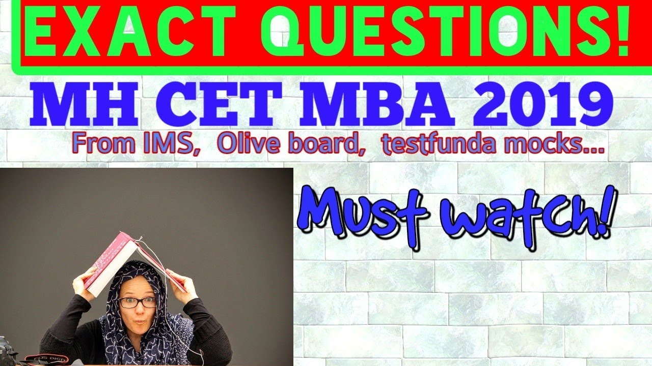 Exact questions of CET MBA 2019 as appeared in Mocks!