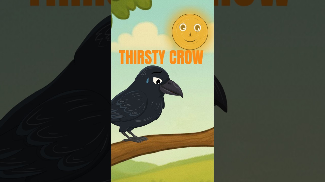 Thirsty Crow| clever crow story| Moral Stories for kids| Rhymes #thirstycrowstory