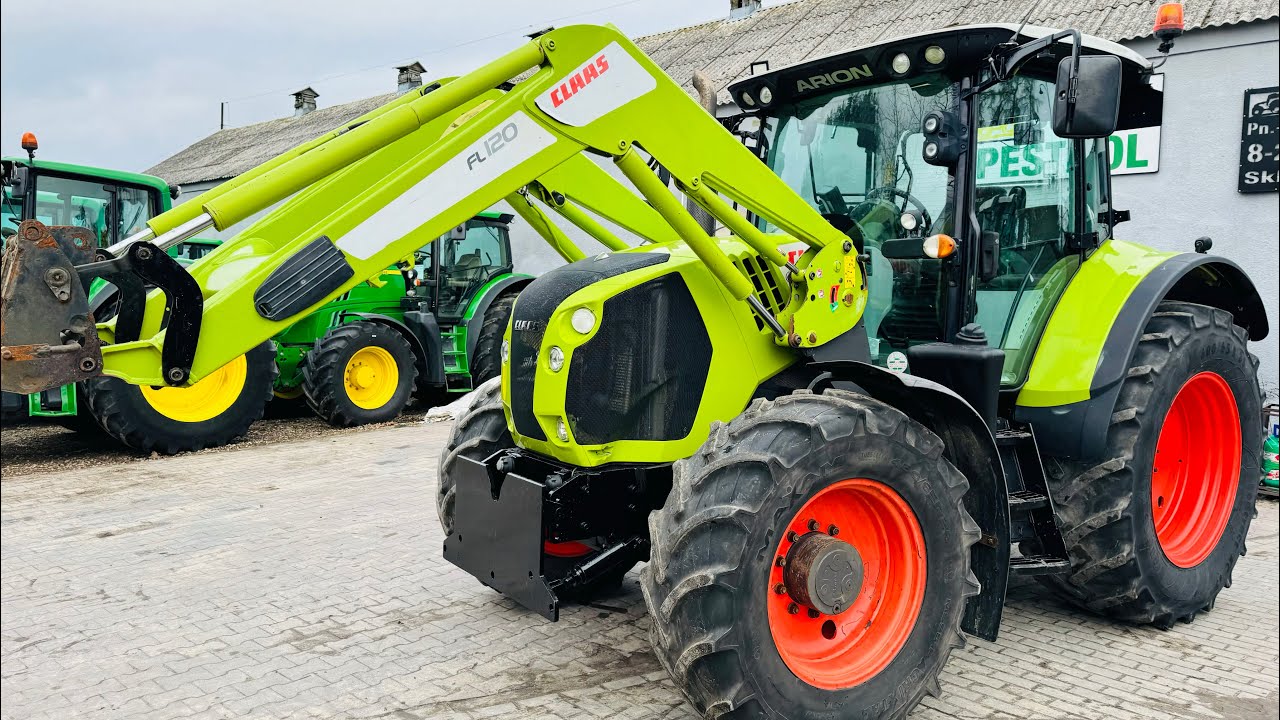 Claas Arion 550 CEBIS, z turem CLAAS FL120, miękka oś i kabina, prezentacja/review *PESTROL*