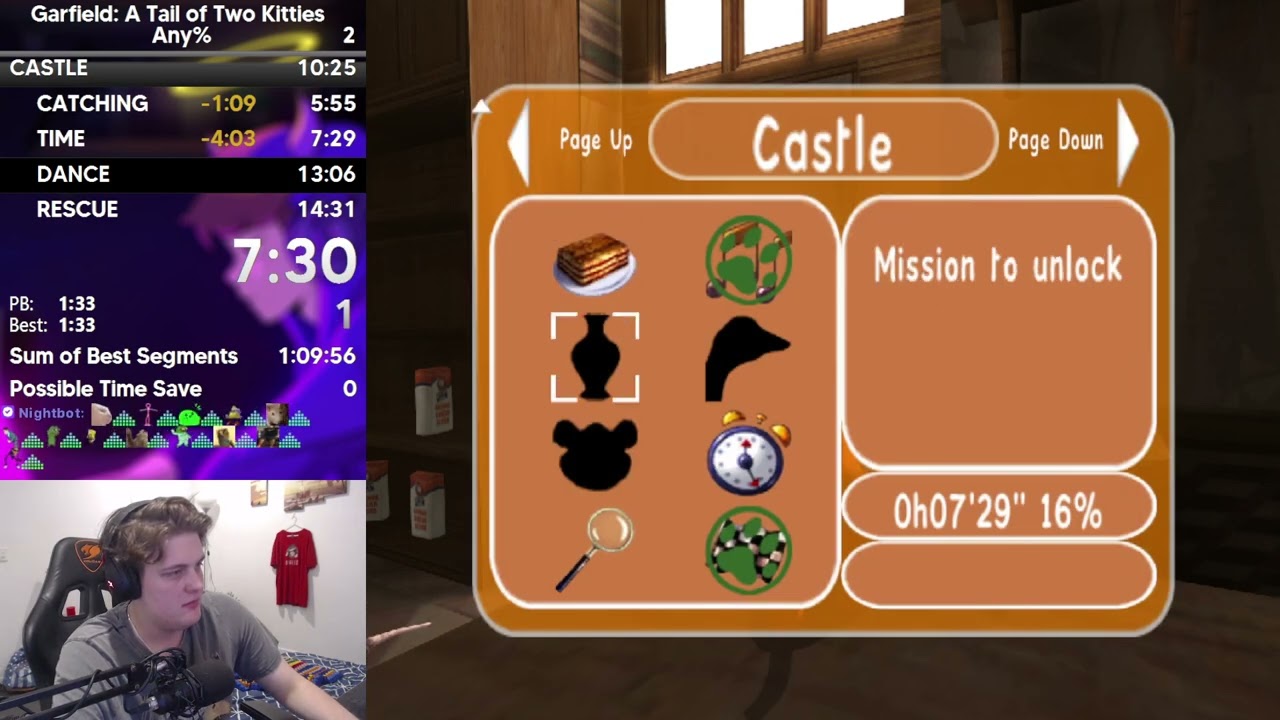 Garfield: A Tail of Two Kitties - Any% (PC) Speedrun - 1:04:26