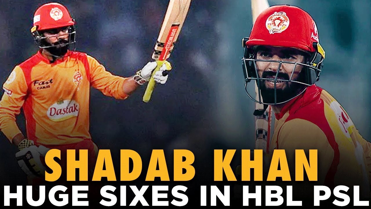 Shadab Khan Huge Sixes In HBL PSL | HBLPSL | MB2L