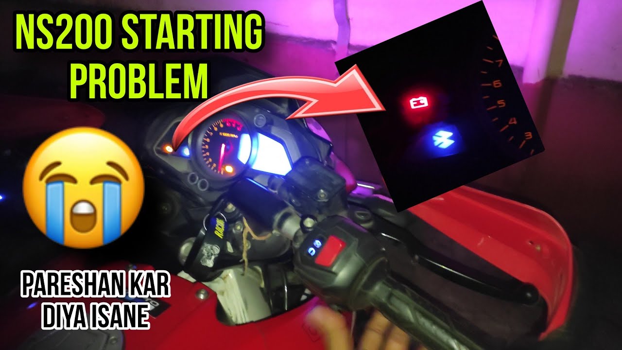 NS200 starting problem 😭/bike battery problem/#ns200 🏍️⚡
