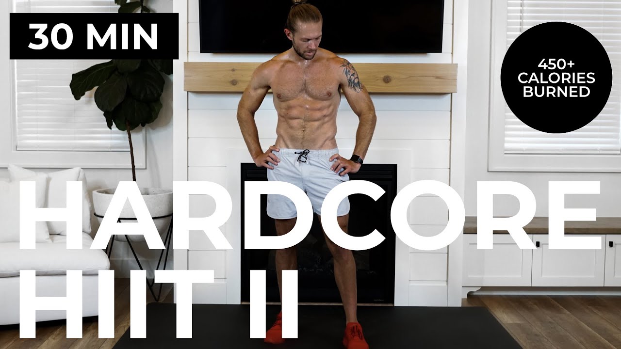30 Min Hardcore HIIT II [450+ Calories Burned!] No Equipment