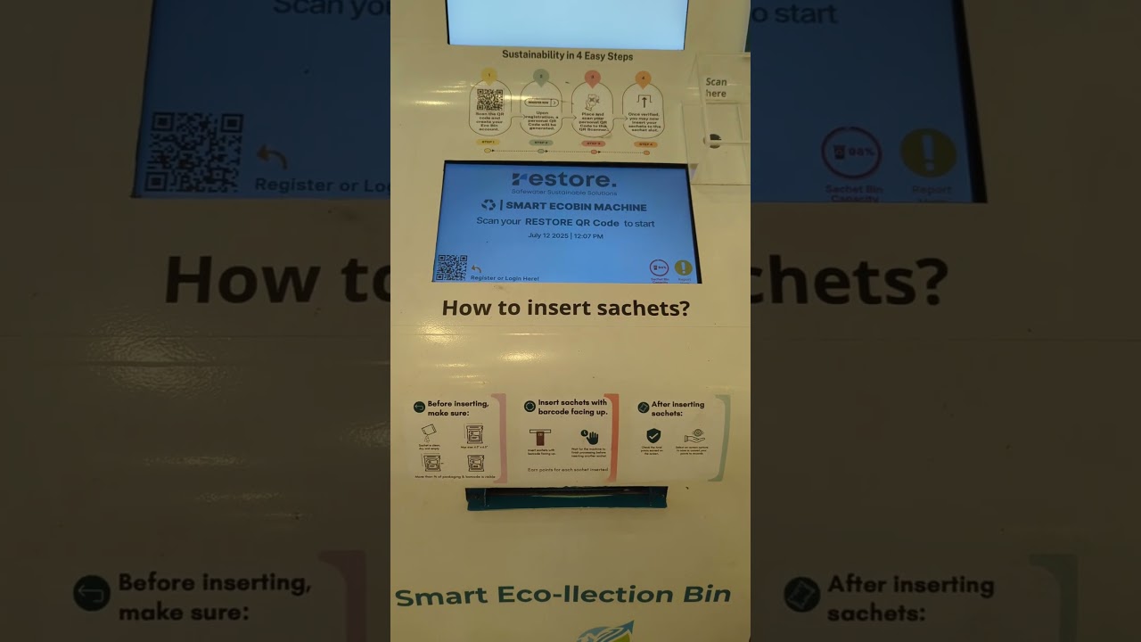 RESTORE. Smart Ecobin Machine @ Lucky Chinatown Mall, Binondo, Manila