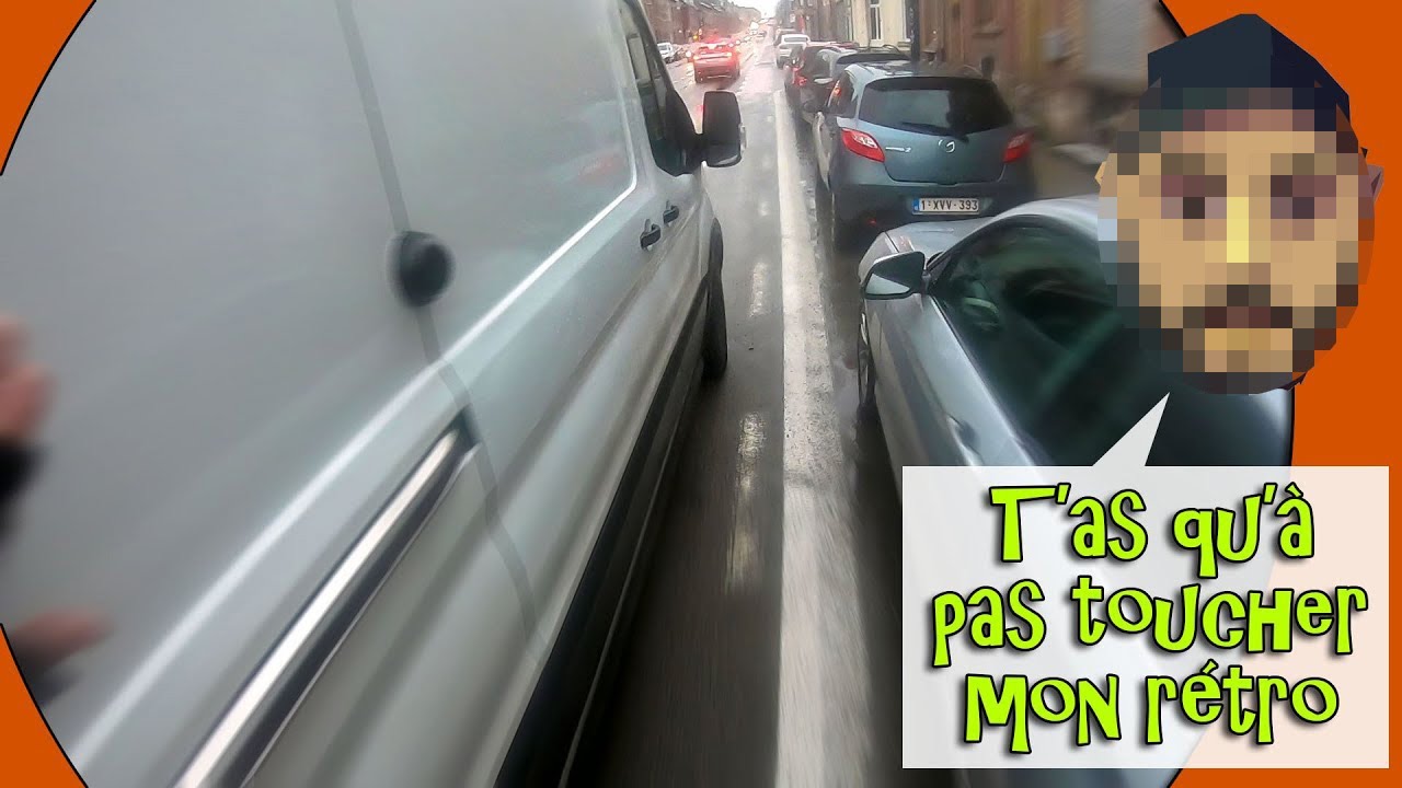 Après m'avoir frôlé une première fois, ce conducteur tente de me foutre dans le décors !