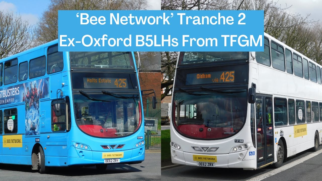 'Bee Network' Ex-Oxford B5LH Hybrids On Loan From TFGM | Manchester Bus Franchising