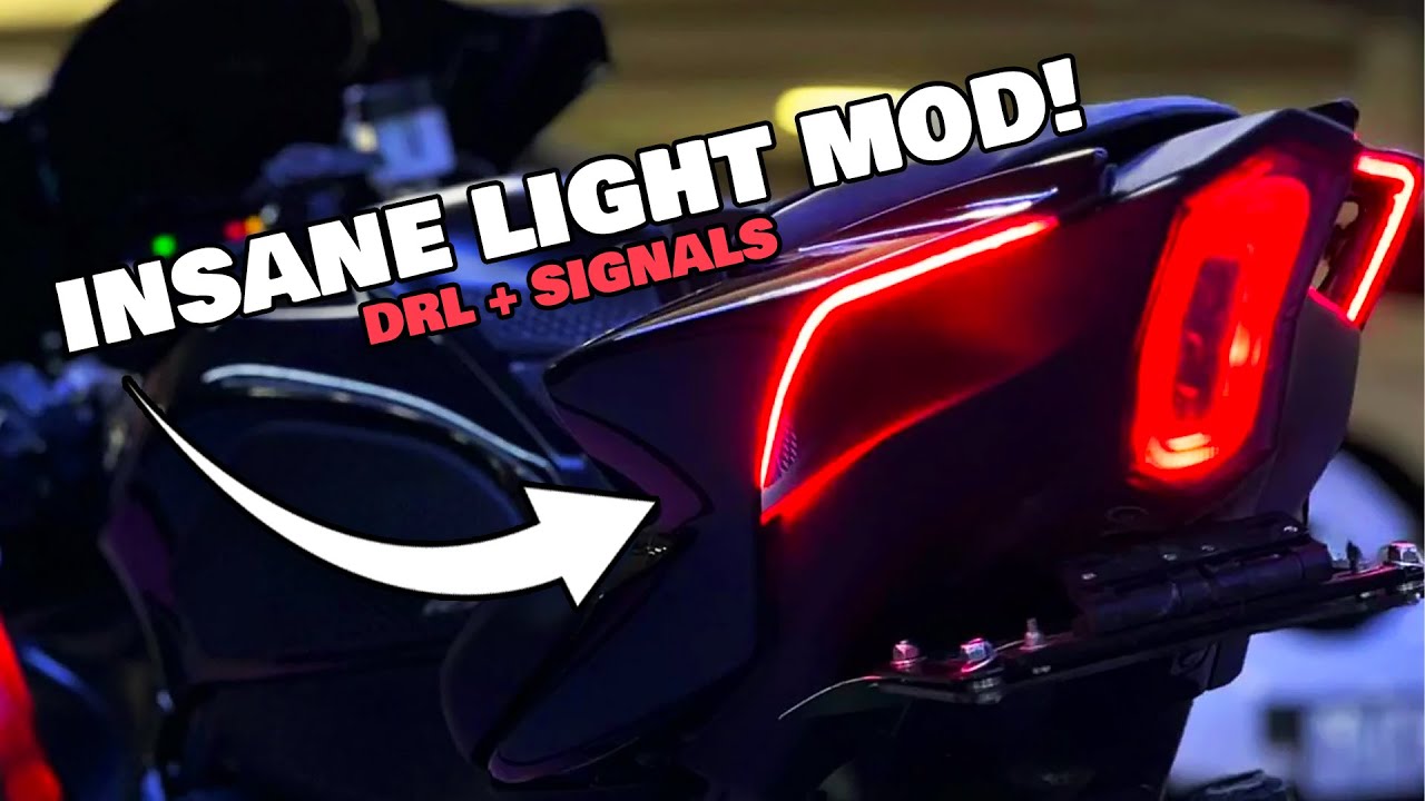 ВАМ ЭТО НУЖНО! — Световые полосы DRL со встроенными указателями поворота (YAMAHA R7)