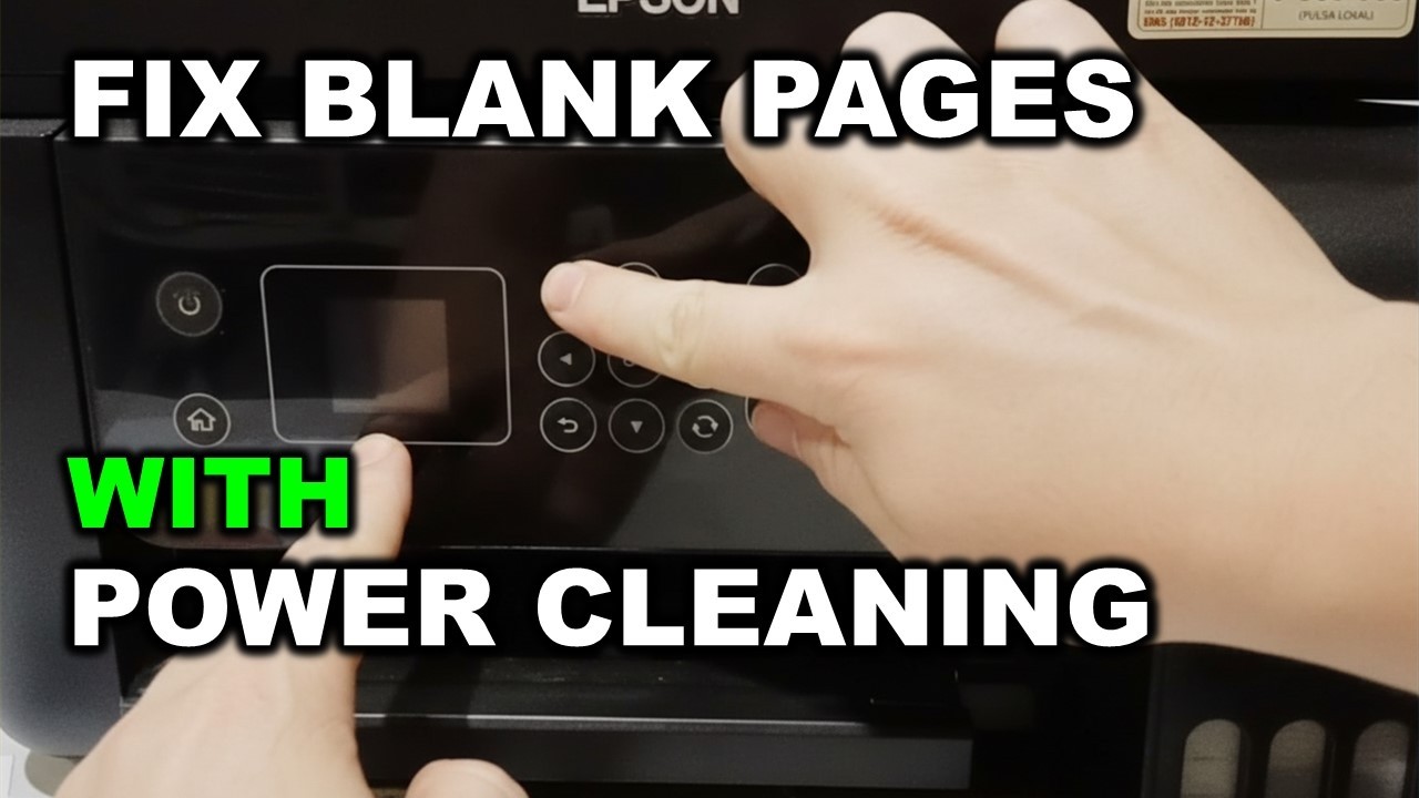 Epson ET-2720, ET-2760, ET-2750 Power Cleaning | Fix Blank Pages & Clogs