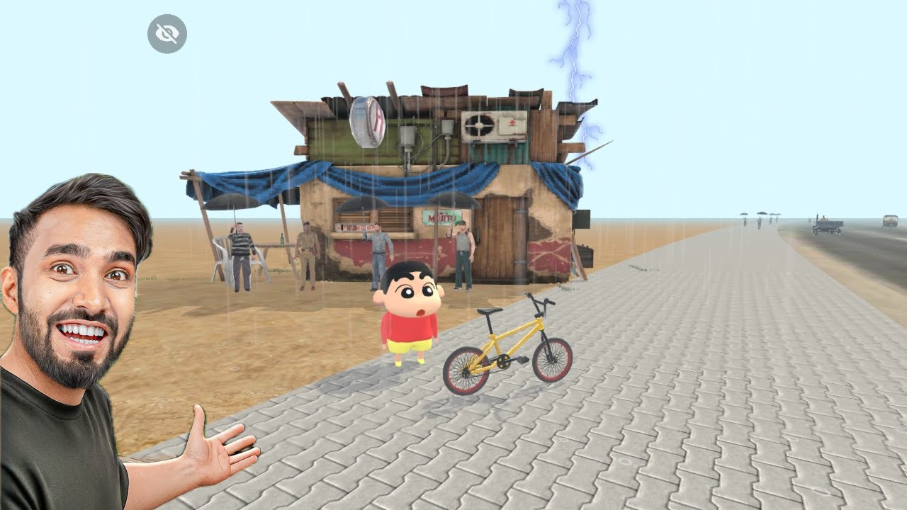 Shinchan Bana Gangster in Indian Theft Aura Simulator Game ￼