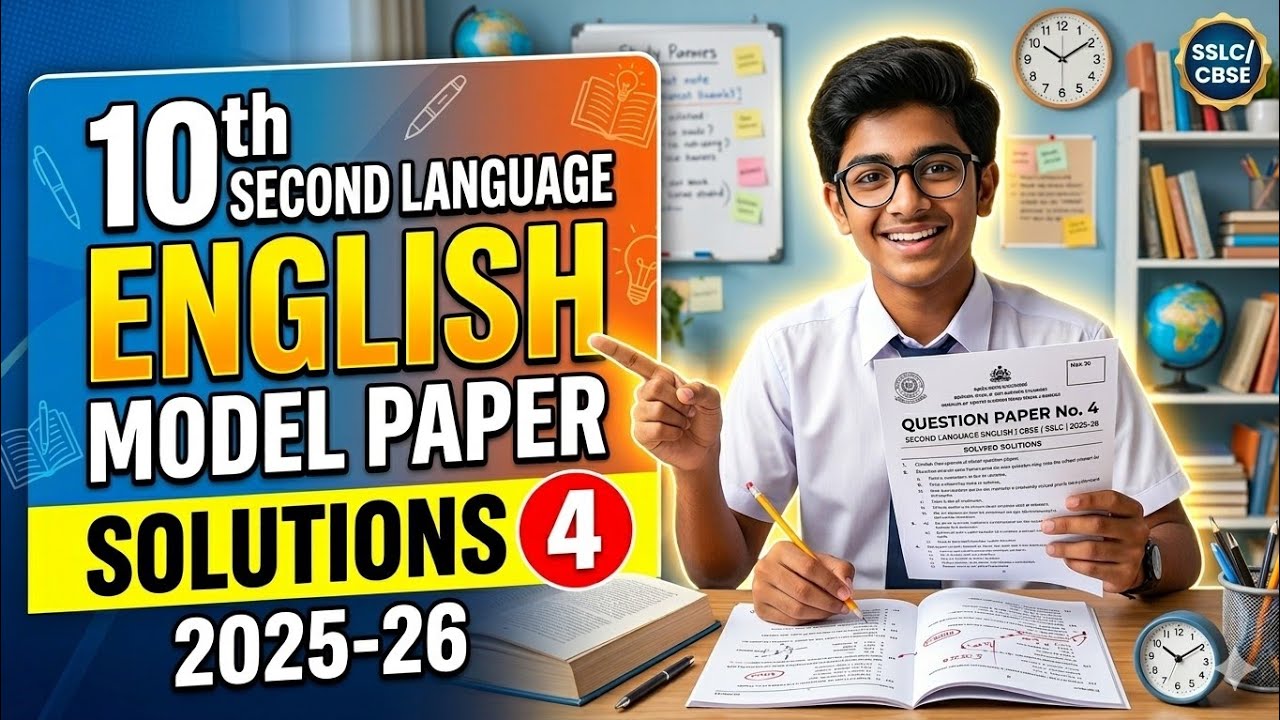 10th Second Language English Model Question paper 2025-26 No.4. Solution.