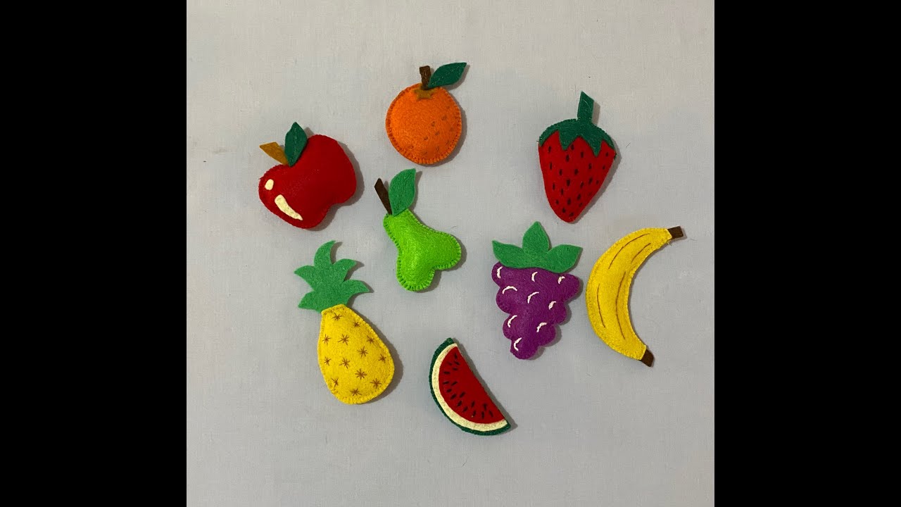 Frutas de fieltro con Imán (para refrigerador o cualquier lugar que te guste)