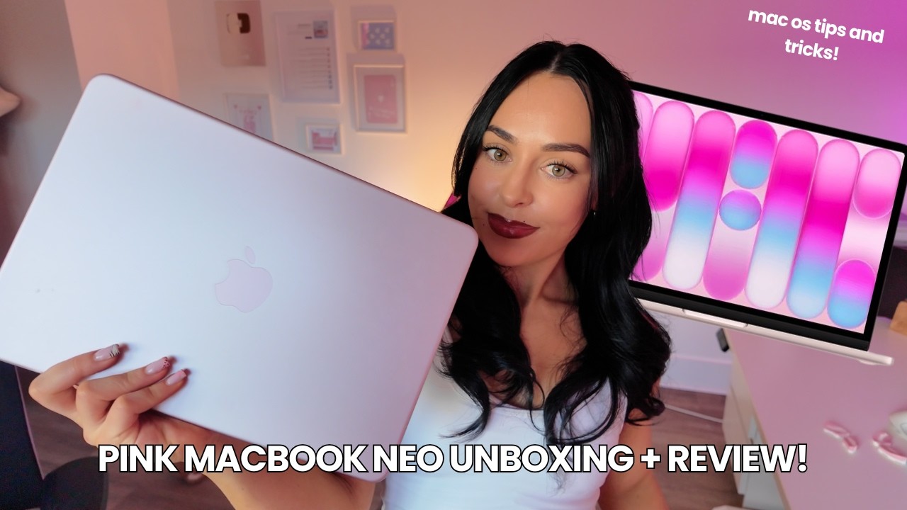 Распаковка и тестирование розового MacBook Neo | подробный обзор + советы (ладно, он нежно-розовы...