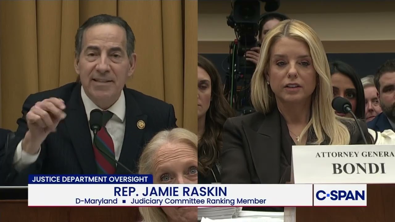 Heated Exchange Between Rep. Jamie Raskin and Attorney General Pam Bondi
