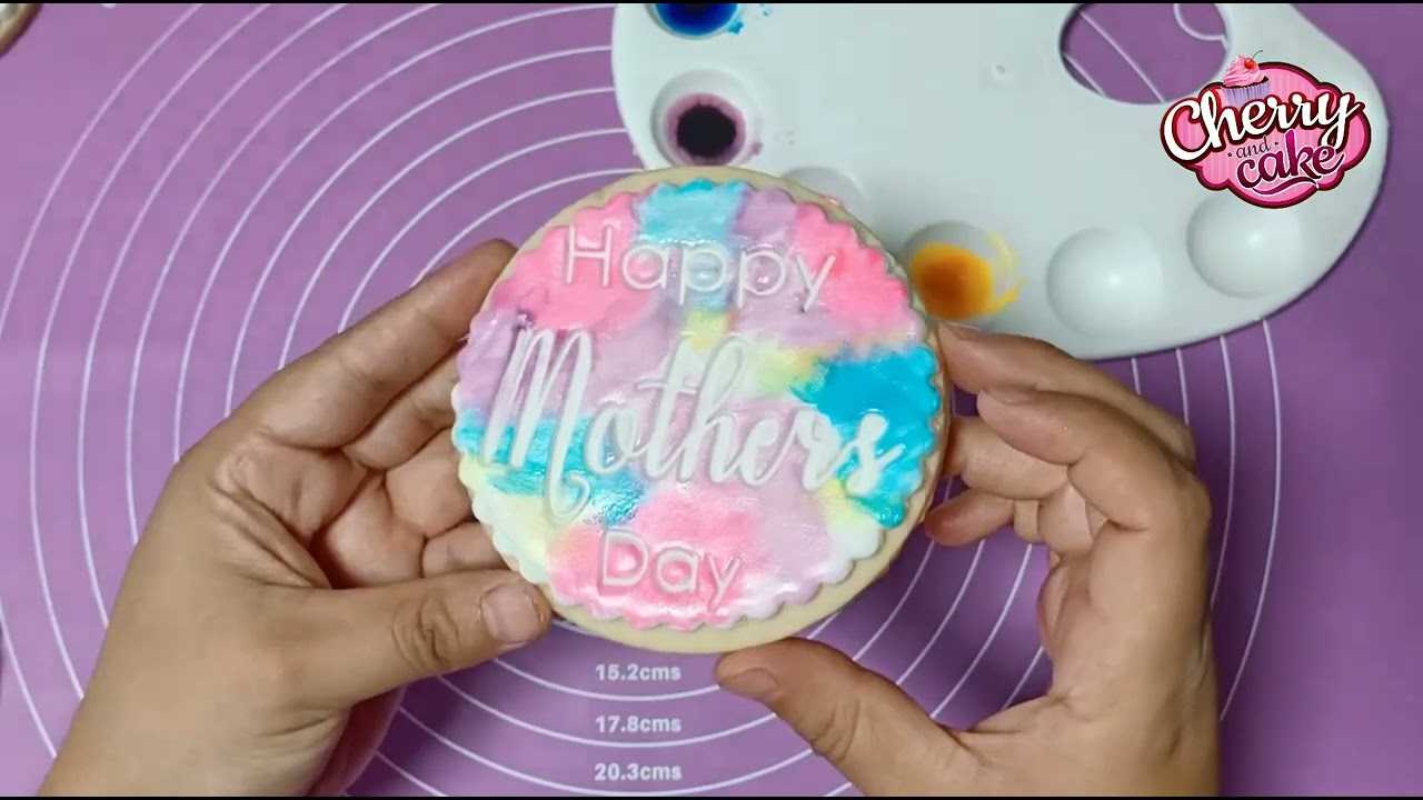 Galletas para Mamá decoradas con técnica acuarela 🌷