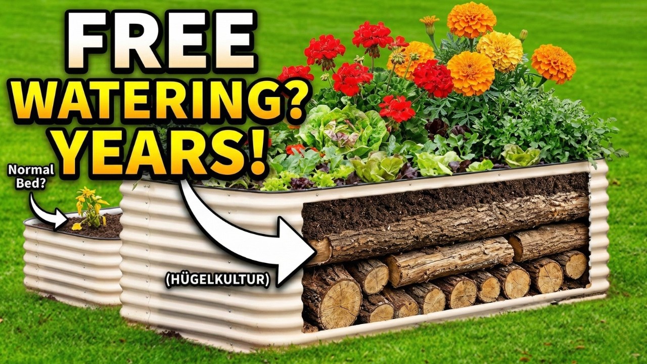 Stop Watering Forever: The Buried-Log Bed That Feeds Itself for 20 Years