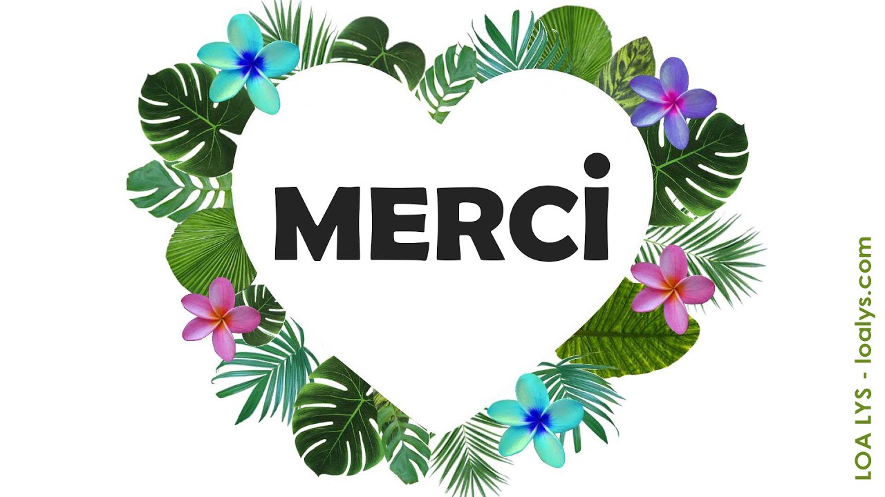 Carte virtuelle MERCI - Message anim&eacute; de remerciement