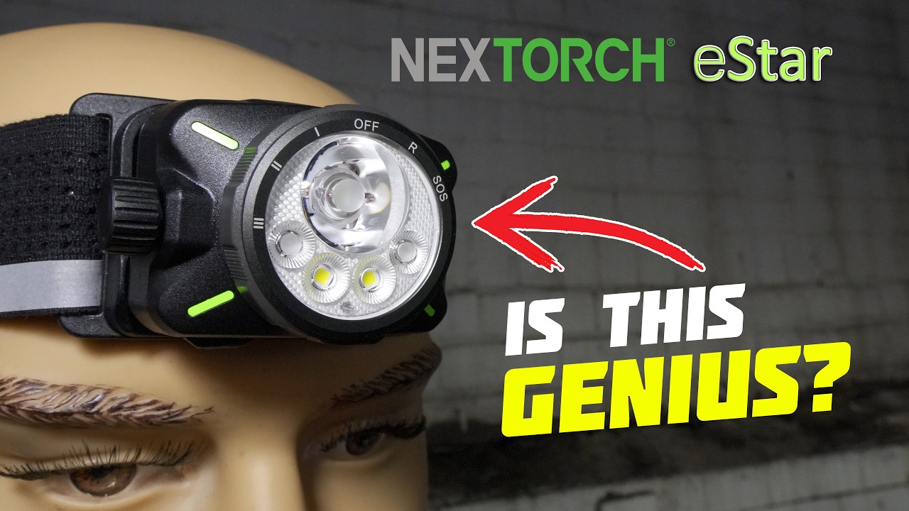 NEXTORCH eStar - 1,300 Lumen Ultra-Light Headlamp | Floodlight, Spotlight & Red light | AAA/LiPo