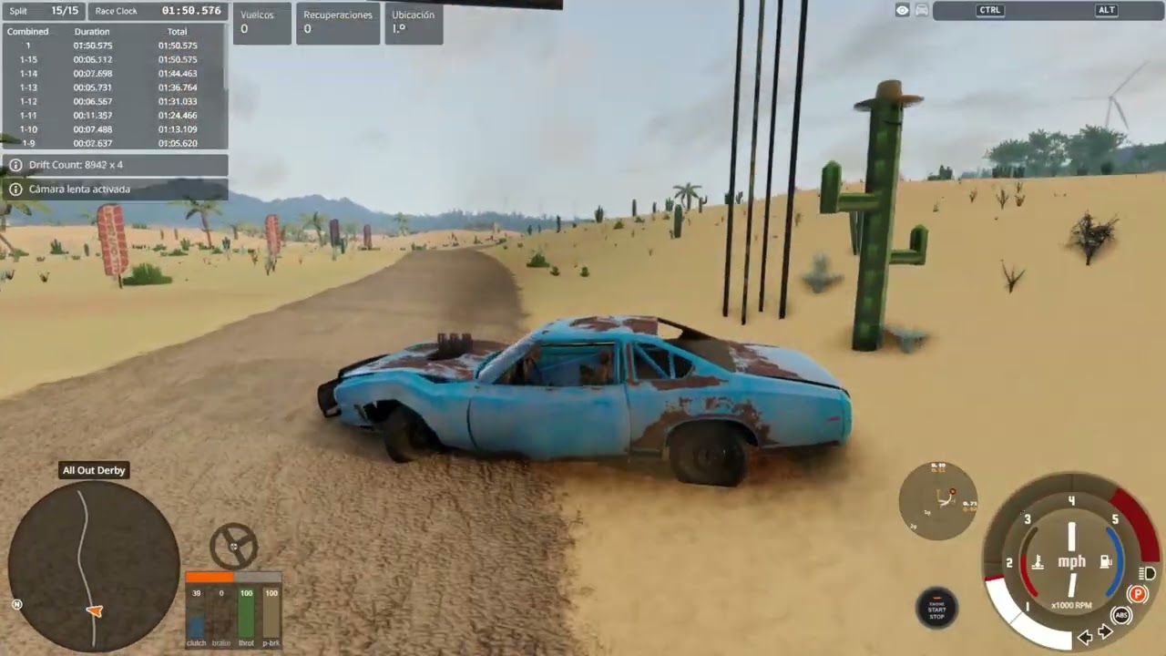 JUGANDO CARRERAS DE COCHES ECHOS POLVOS EN BEAMNG.DRIVE